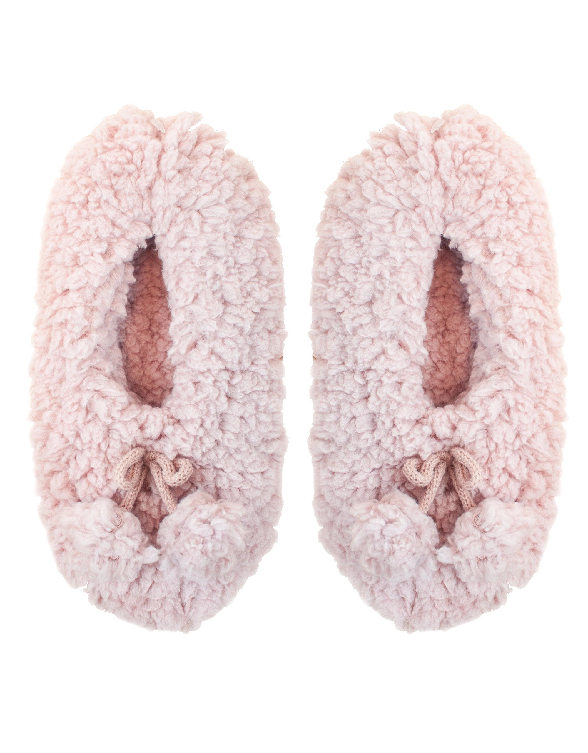 Cozy Sherpa Pompom Slippers - Pink: Treat Your Feet to Sweet Comfort!